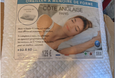 Oreiller à memoire de forme neuf