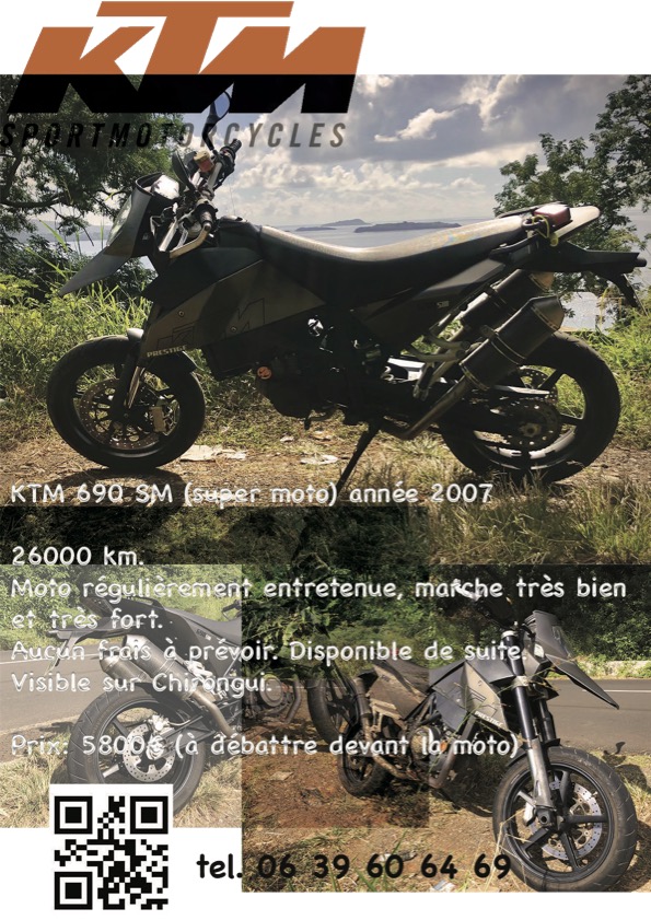 Vends KTM 690 SM (Supermoto)