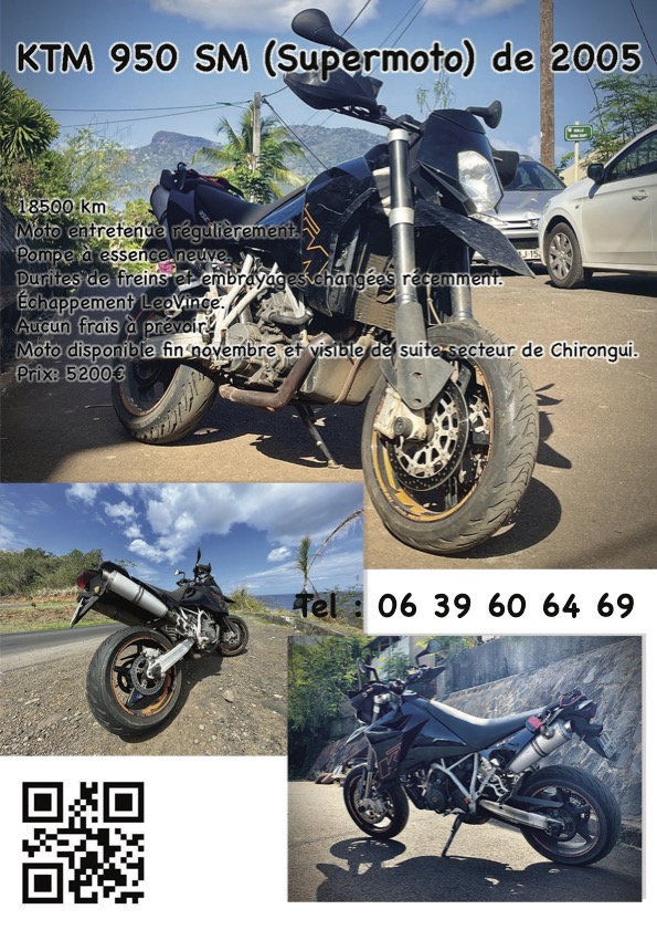 Vends KTM 950 SM (Supermoto)