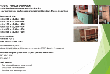 À VENDRE – MEUBLES D’OCCASION