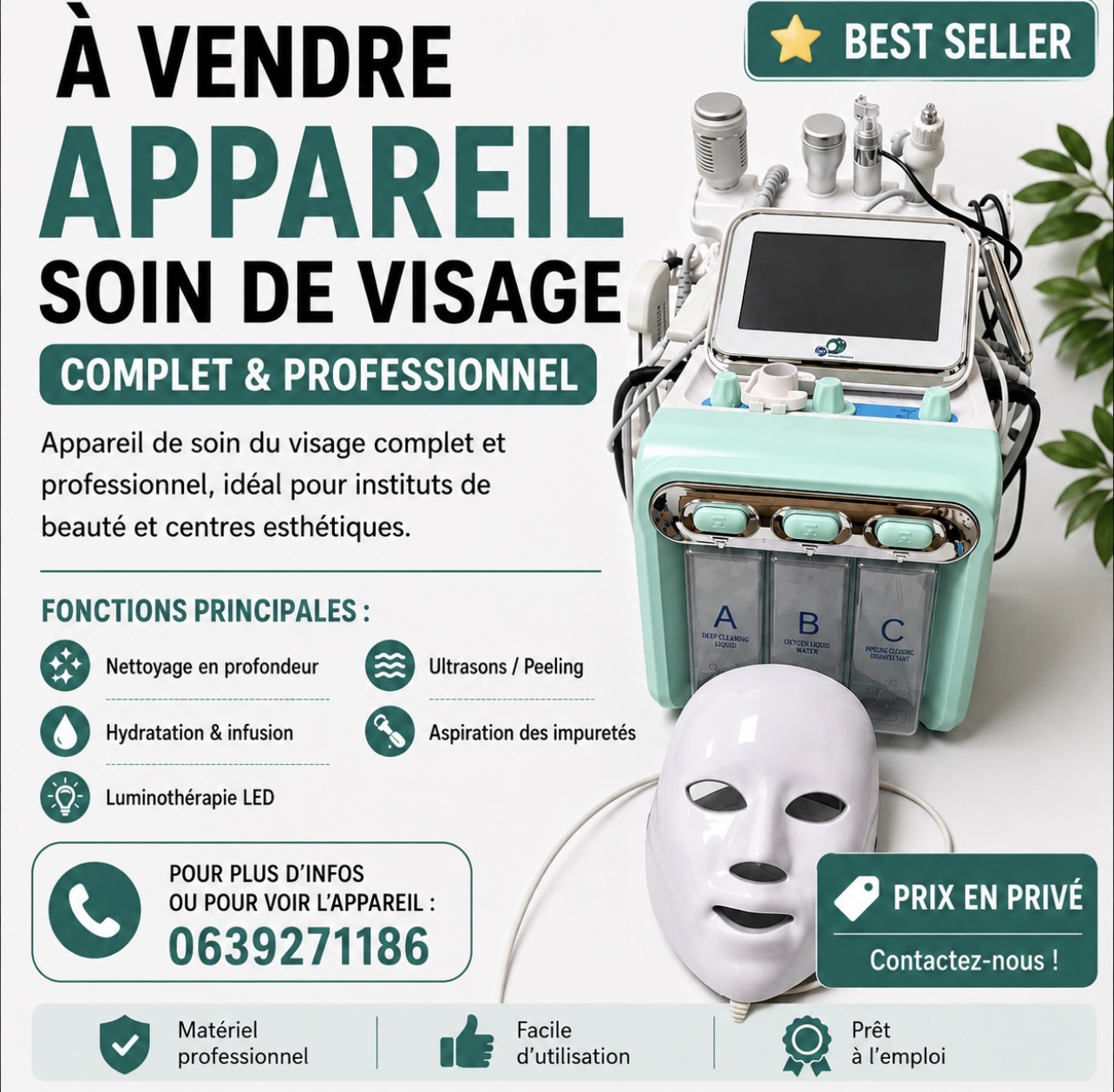Vends un appareil soin de visage